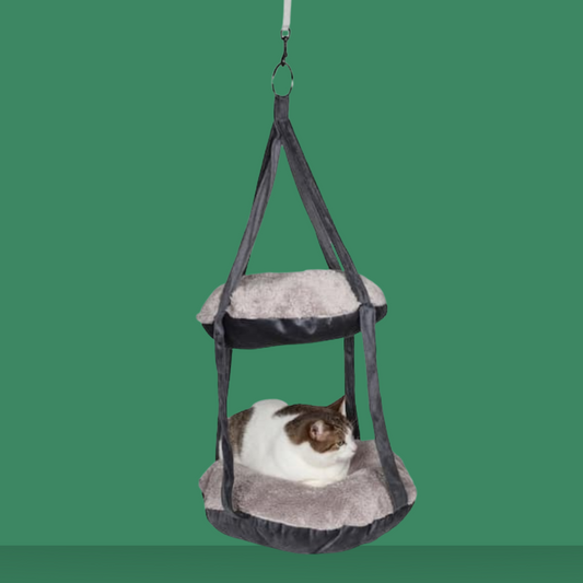 Pet Life Kittyhaus Dual Lounger Gray